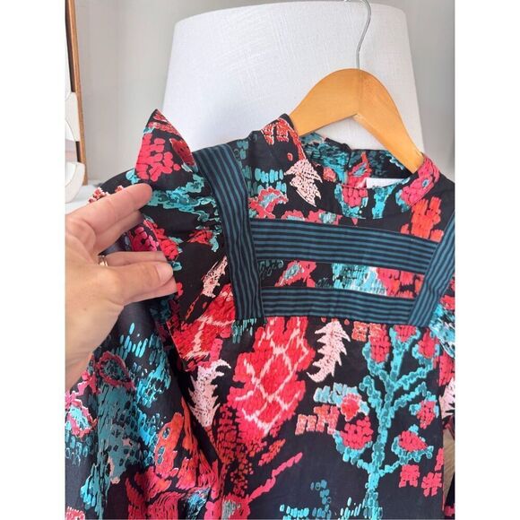 Bel Kazan Floral Printed Blouse Size Medium - Picture 4 of 9